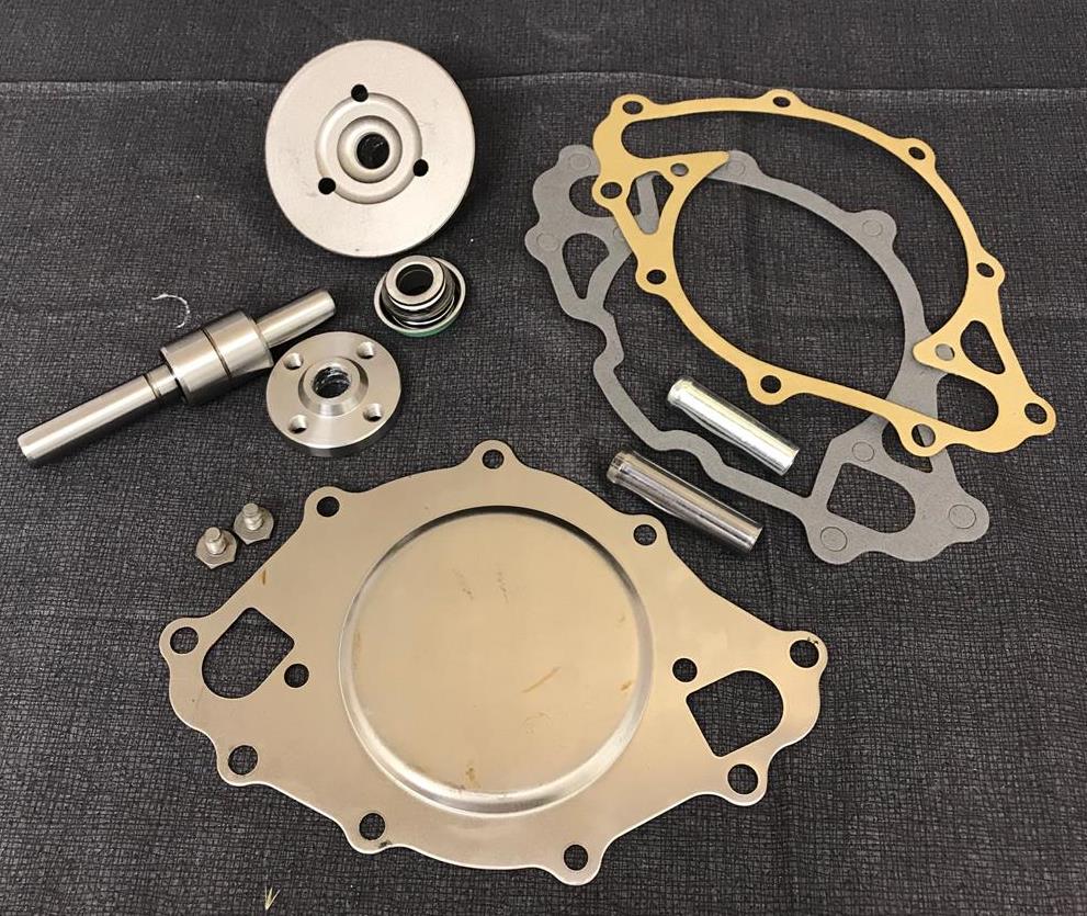 New 1965-69 Ford Mustang 289 302 C5OE C6OE-A HIPO water pump rebuild kit w pipes