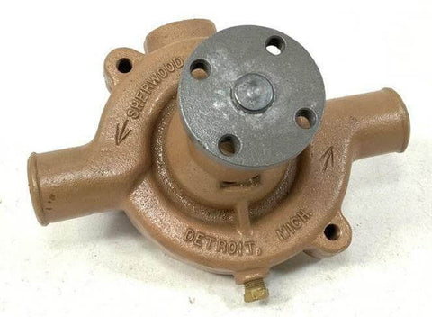 Automotive Water Pump - Rebuilt Sherwood Brass works Raw water pump Q10825 Chris Craft model 283 327F - Marvelous Parts